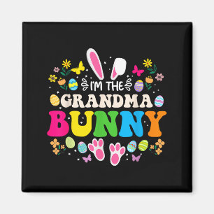 The grandma bunny funny easter family matching magnet