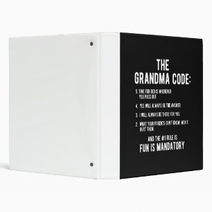 The Grandma Code Fun Is Mandatory Binder