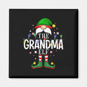 The Grandma Elf Christmas Family Pajama Party Magnet