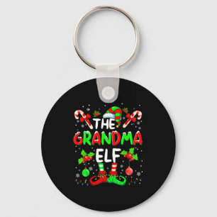 The Grandma Elf Costume Pajamas Pjs Christmas Xmas Keychain