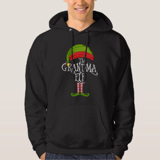 The Grandma Elf Cute  Matching Family Christmas Hoodie