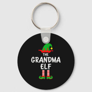 The Grandma Elf Matching Family Christmas  Keychain