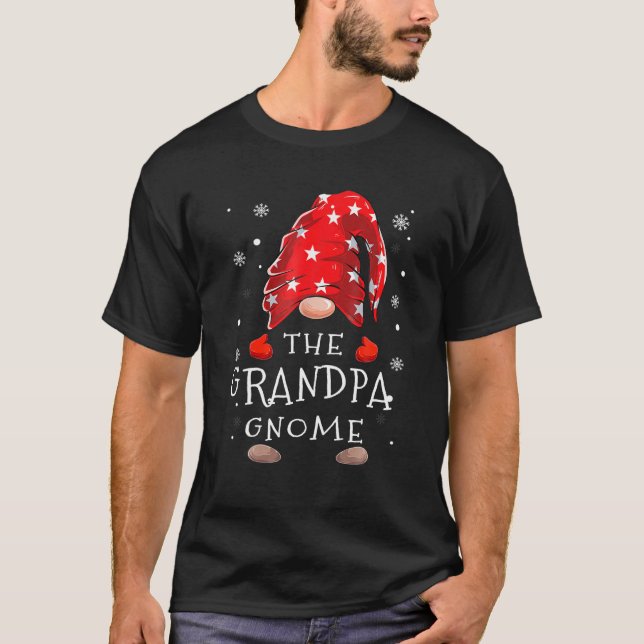The Grandpa Gnome Funny Christmas Pajama T-Shirt (Front)