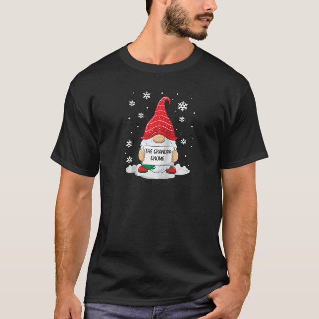 The Grandpa Gnome Matching Family Christmas Xmas R T-Shirt (Front)