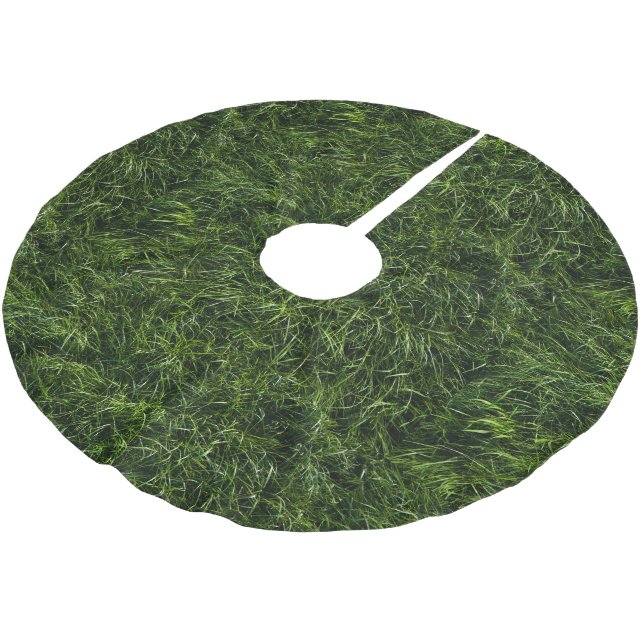 The Grass is Always Greener Christmas Tree Skirt (Angled)