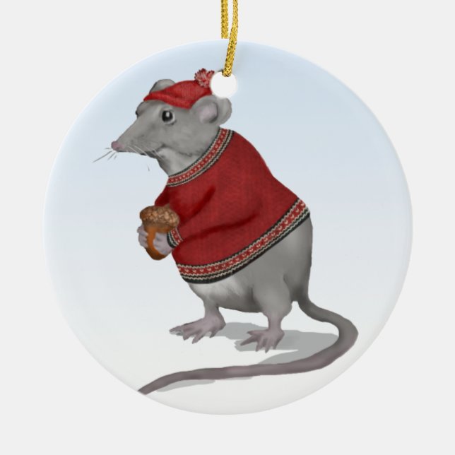 The Grateful Mouse Ornament (Front)