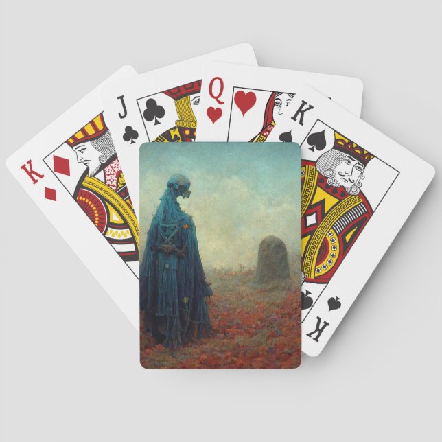 The Grave Surreal Sci-Fi Fantasy Alien Playing Cards (Back)