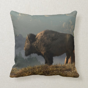 The Great American Bison Throw Pillow