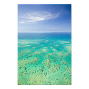 The Great Barrier Reef, aerial view of Green Photo Print