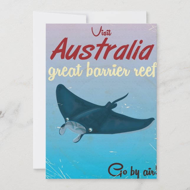 The Great Barrier Reef, Australia Travel poster (Front)