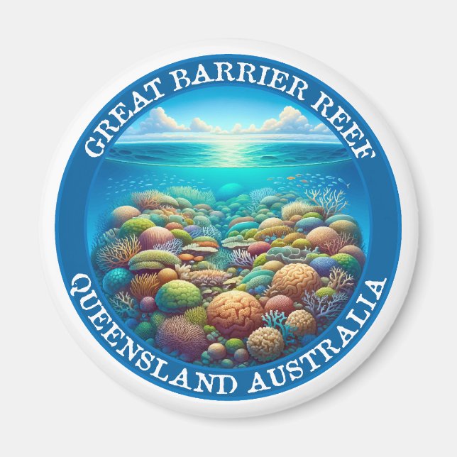 The Great Barrier Reef, Queensland, Australia Magnet (Front)