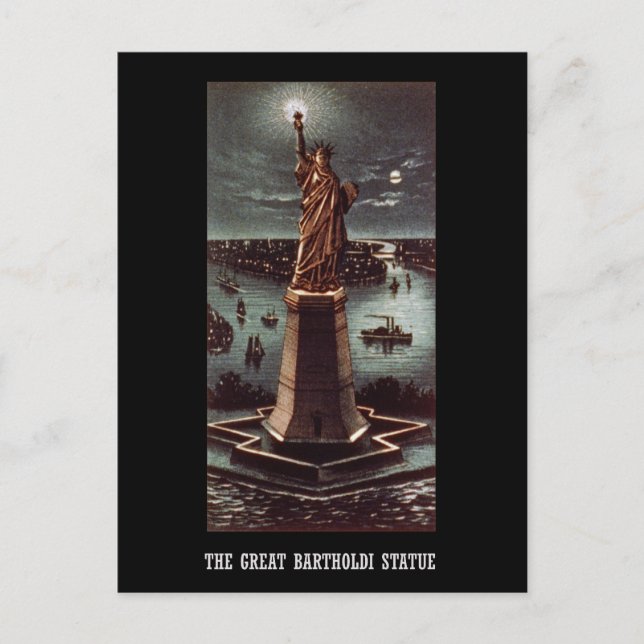  The great Bartholdi statue Postcard (Front)