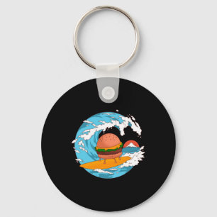 The Great Burger Wave Keychain