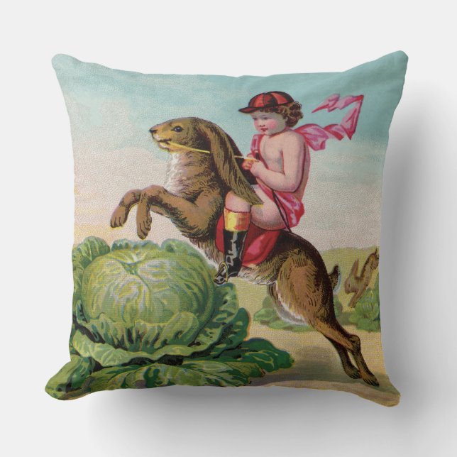 The Great Cabbage Patch Steeplechase Throw Pillow (Front)