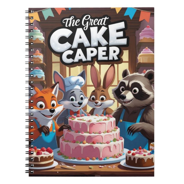 The Great Cake Caper – Fun Animal Bakery Adventure Notebook (Front)