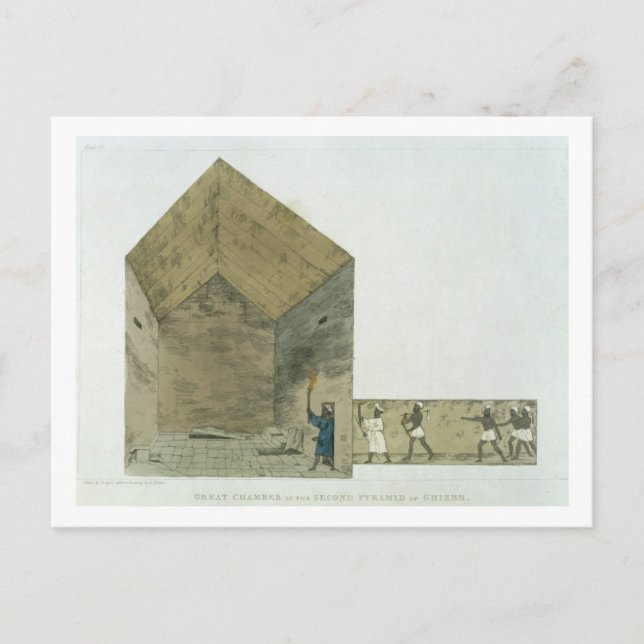 The Great Chamber in the second pyramid of Ghizeh, Postcard (Front)