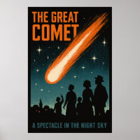 The Great Comet – Vintage Night Sky 