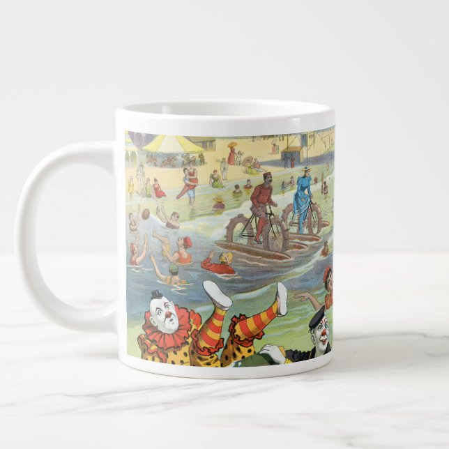The Great Coney Island Water Carnival Large Coffee Mug (Left)