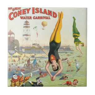 The Great Coney Island Water Carnival Tile