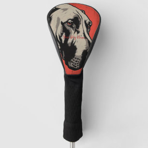 The Great Dane Dog, Red and Black 003 - Ulises Dal Golf Head Cover