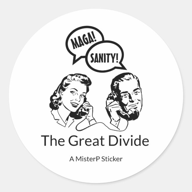 The Great Divide (variant) - A MisterP Sticker (Front)