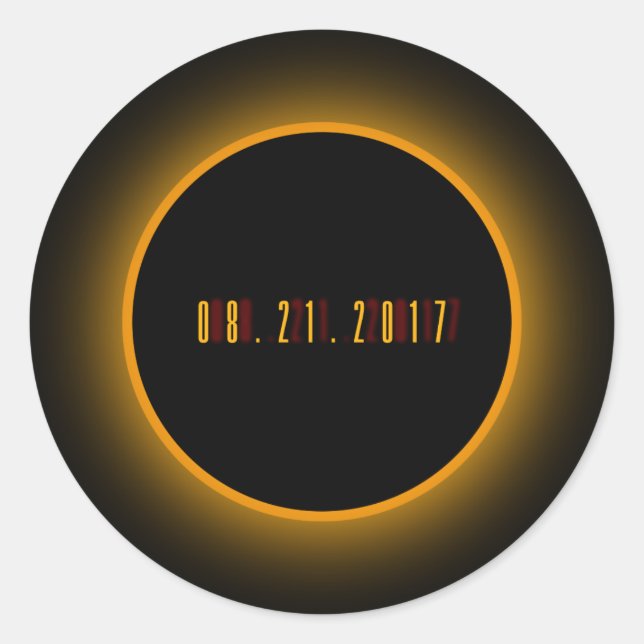 The Great Eclipse 08.21.2017 Classic Round Sticker (Front)
