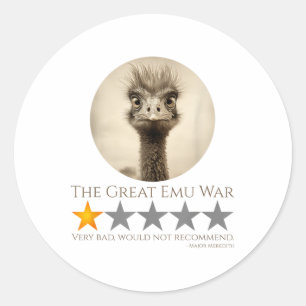The Great Emu War - Australian History Meme  Classic Round Sticker