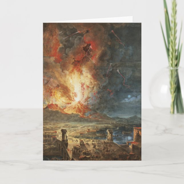 The Great Eruption of Mt. Vesuvius Card (Front)