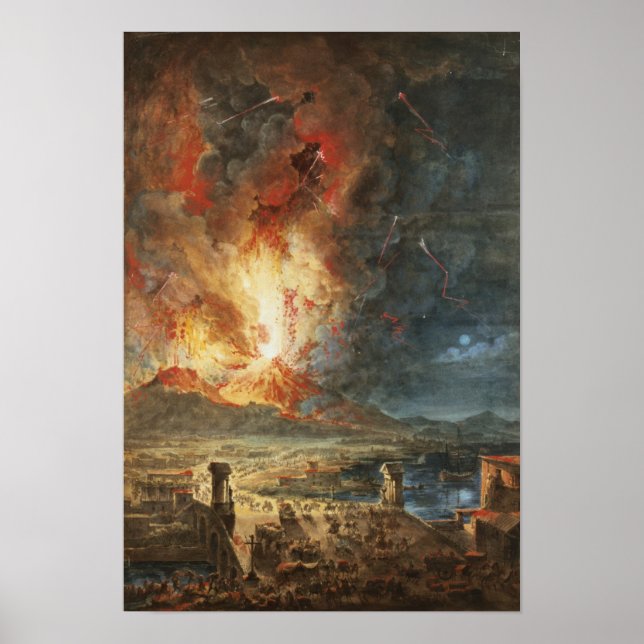 The Great Eruption of Mt. Vesuvius Poster (Front)
