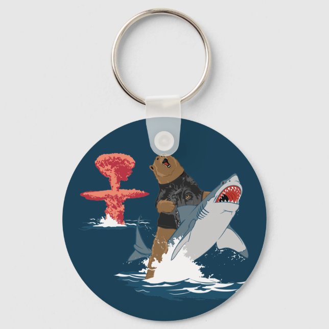 The Great Escape - bear shark cavalry Keychain (Front)