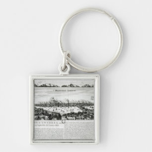The Great Fire of London in 1666 Keychain