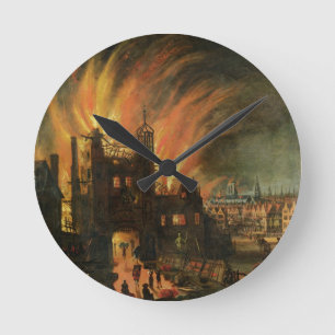 The Great Fire of London (September 1666) with Lud Round Clock