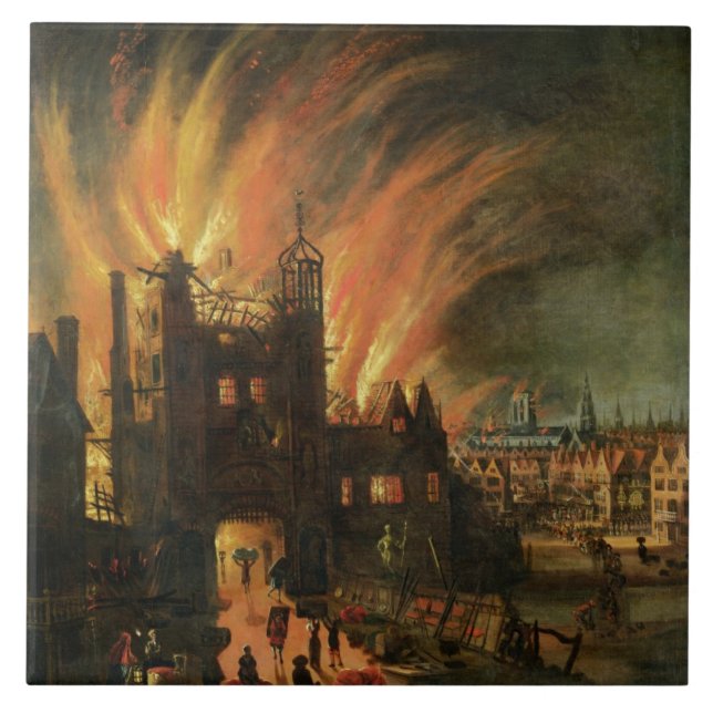 The Great Fire of London (September 1666) with Lud Tile (Front)
