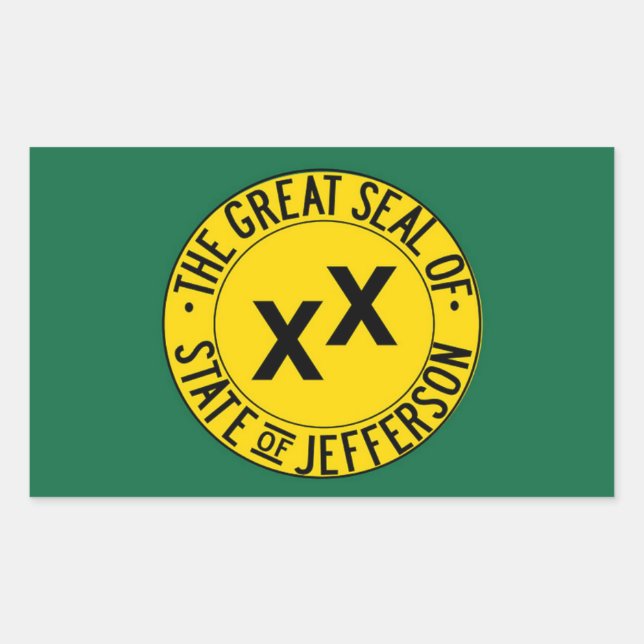The great flag of the State of Jefferson, USA Sticker (Front)