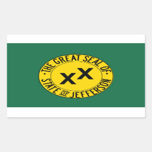 The great flag of the State of Jefferson, USA Sticker