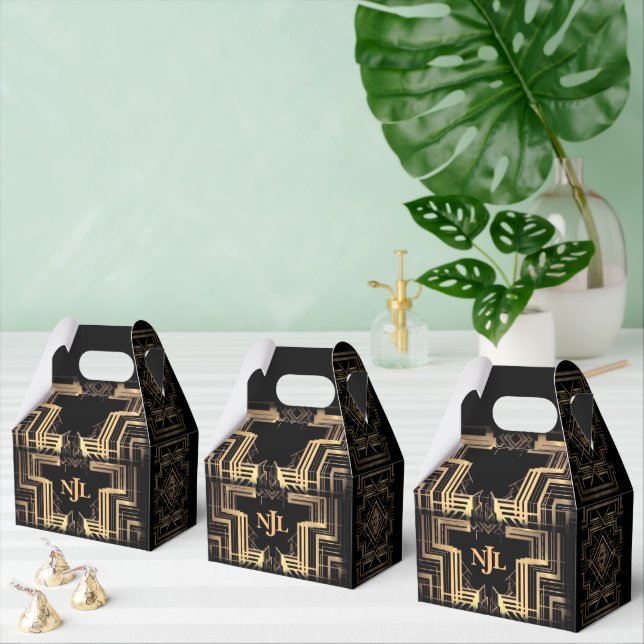 The Great Gatsby Design With A Monogram Favor Box (Multiple)