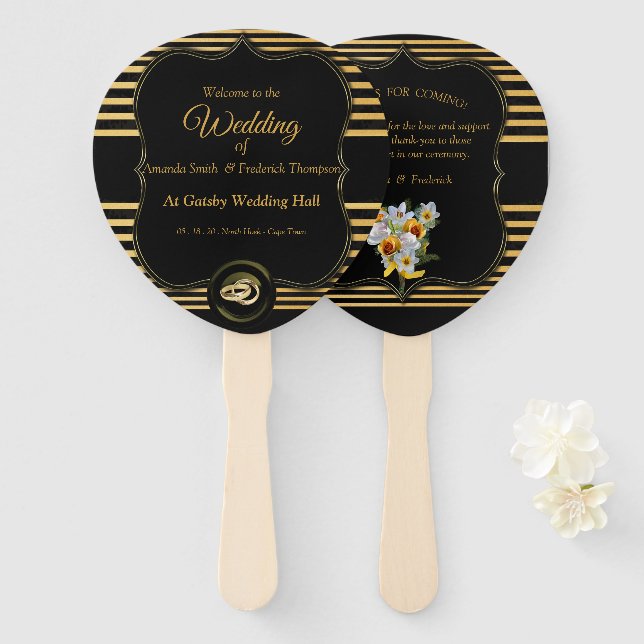 The Great Gatsby Hand Fans (Front and Back)
