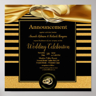 The Great Gatsby Wedding Announcement Poster