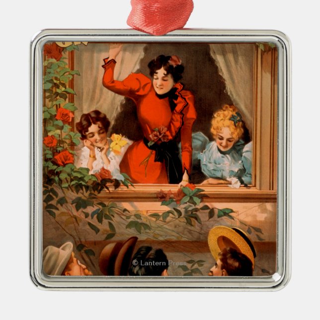 The Great Gotham Stock Co. Theatre Poster Metal Ornament (Front)