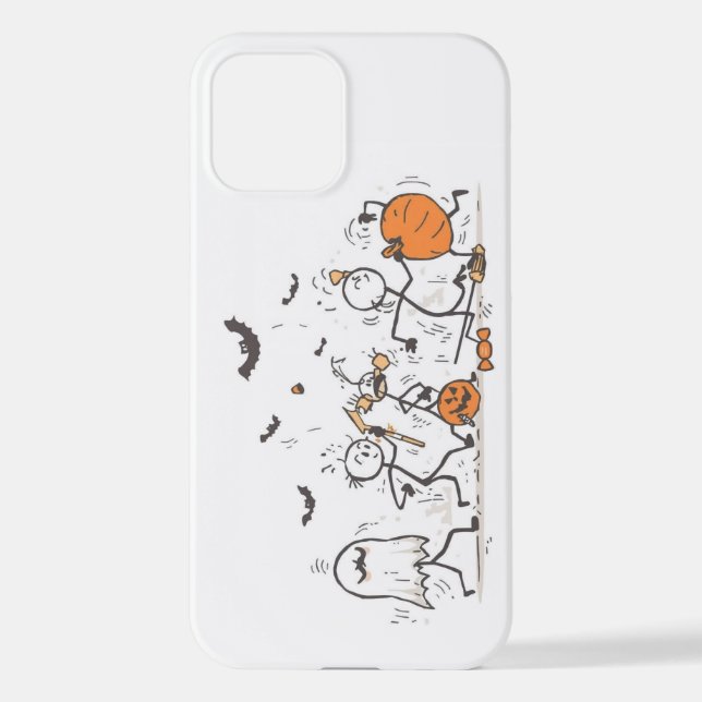 The Great Halloween Candy Fight – Playful Stick iPhone Case (Back)
