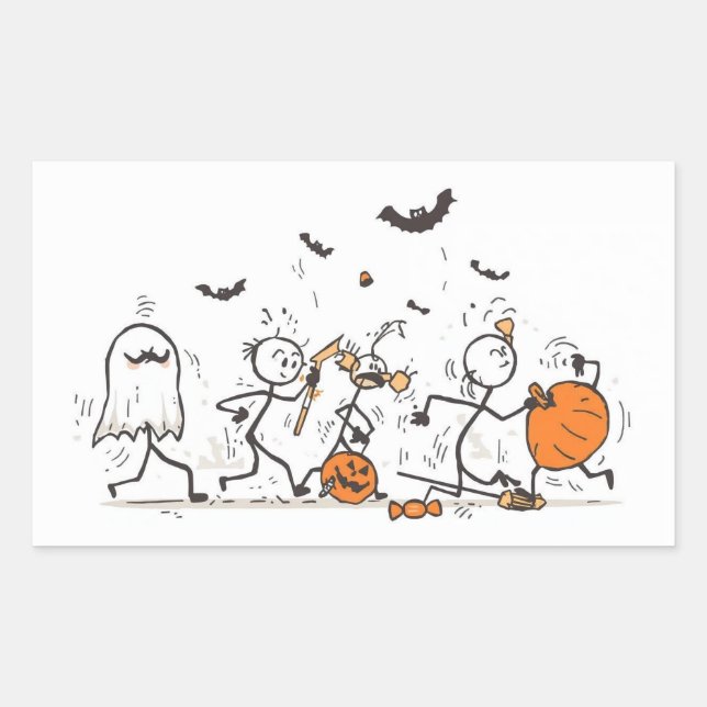 The Great Halloween Candy Fight – Playful Stick Sticker (Front)
