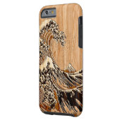 The Great Hokusai Wave Bamboo Wood Style Case-Mate iPhone Case (Back Left)