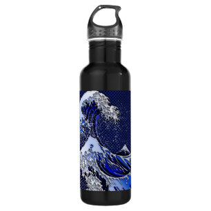 The Great Hokusai Wave Carbon Fibre Style 710 Ml Water Bottle