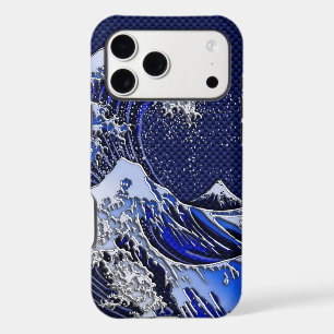 The Great Hokusai Wave chrome carbon blue styles