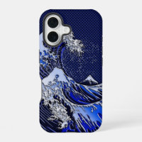 The Great Hokusai Wave chrome carbon fibre design