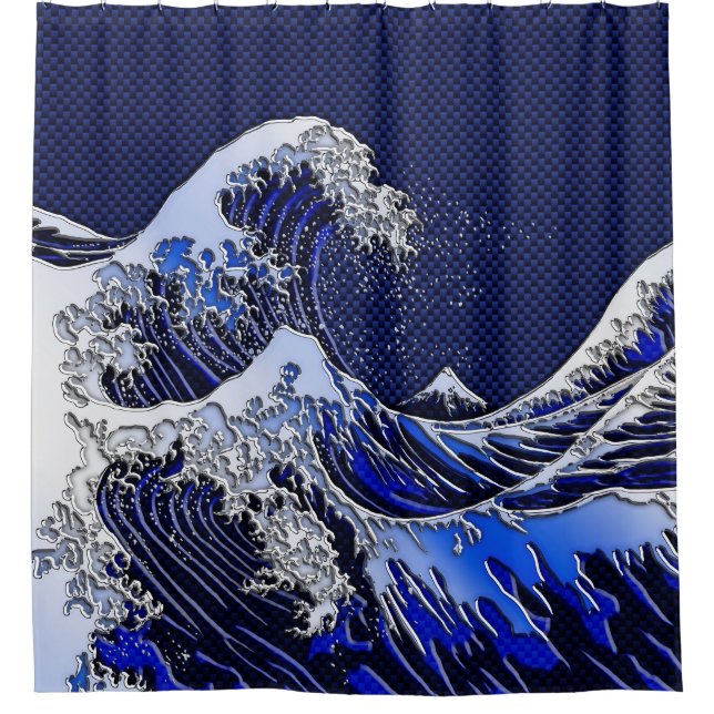 The Great Hokusai Wave in Chrome Style (Front)