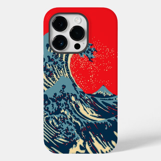 The Great Hokusai Wave in Hope Art Style Case-Mate iPhone Case (Back)