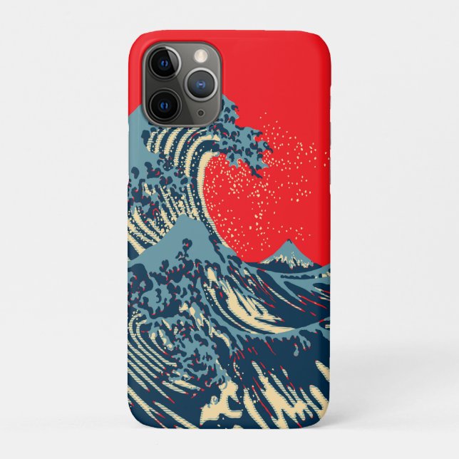 The Great Hokusai Wave in Hope Art Style Case-Mate iPhone Case (Back)