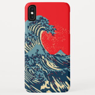The Great Hokusai Wave in Hope Art Style iPhone XS Max Case