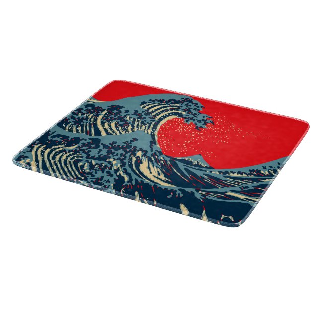 The Great Hokusai Wave in Hope Art Style Cutting Board (Corner)